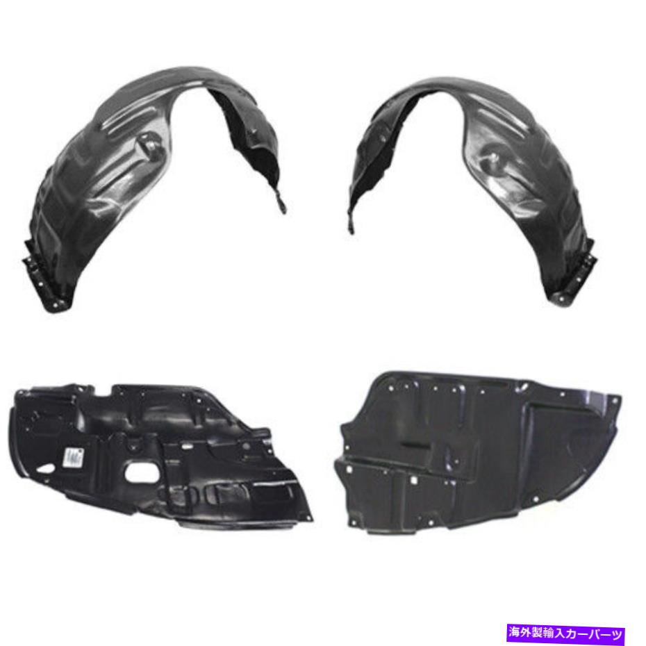 エンジンカバー 02-03レクサスES300用のカバーセットの下の新しいフロントフェンダーライナーと低いエンジン New Front Fender Liner & Lower Engine Under Cover Set For 02-03 Lexus ES300【並行輸入品】