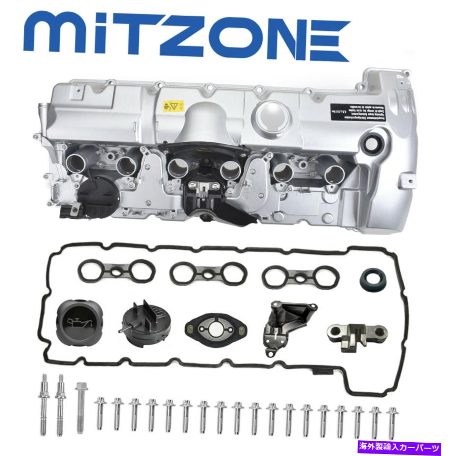 エンジンカバー BMW E70 E82 E90 E91 328i 528i 128i X3 X5用のガスケットとキャップ付きのアルミバルブカバー&キャップ ALUMINUM Valve Cover w/ Gasket &Cap for BMW E70 E82 E90 E91 328i 528i 128i X3 X5【並行輸入品】