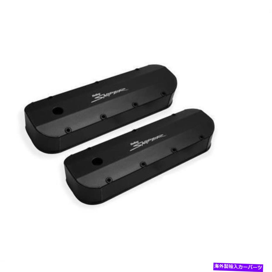 エンジンカバー Holley Sniper 890002B製造されたバルブカバー、1965-00 BBC、ブラック Holley Sniper 890002B Fabricated Valve Covers, 1965-00 BBC, Black【並行輸入品】