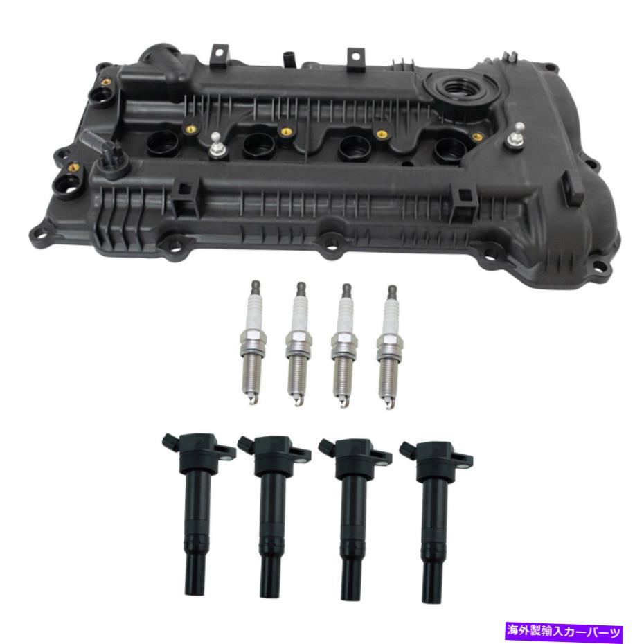 エンジンカバー ガスケットイグニッションコイル＆プラグのあるエンジンバルブカバー9ピースキットヒュンダイキア Engine Valve Cover W/ Gasket Ignition Coils & Plugs 9 Piece Kit for Hyundai Kia【並行輸入品】