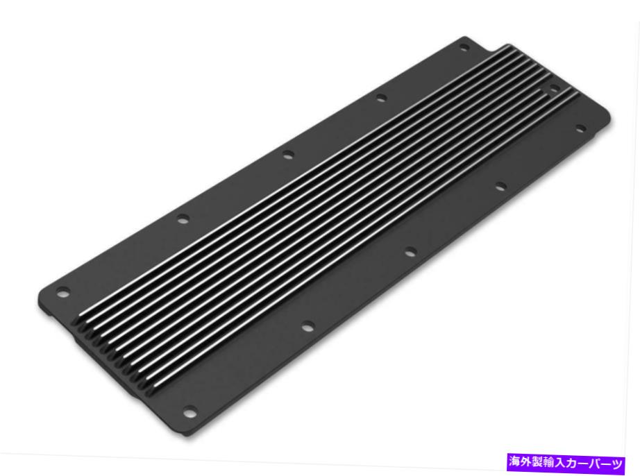 エンジンカバー ホリー241-268 LSエンジンオイルバレーカバープレートフィン付きブラックLS2 LS3 LS7 LSX Holley 241-268 LS Engine Oil Valley Cover Plate Finned Black LS2 LS3 LS7 LSX【並行輸入品】