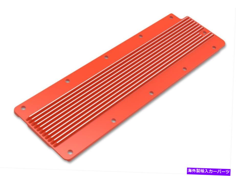 エンジンカバー Holley 241-271 LSエンジンオイルバレーカバープレートフィン付きオレンジLS2 LS3 LS7 LSX Holley 241-271 LS Engine Oil Valley Cover Plate Finned Orange LS2 LS3 LS7 LSX【並行輸入品】