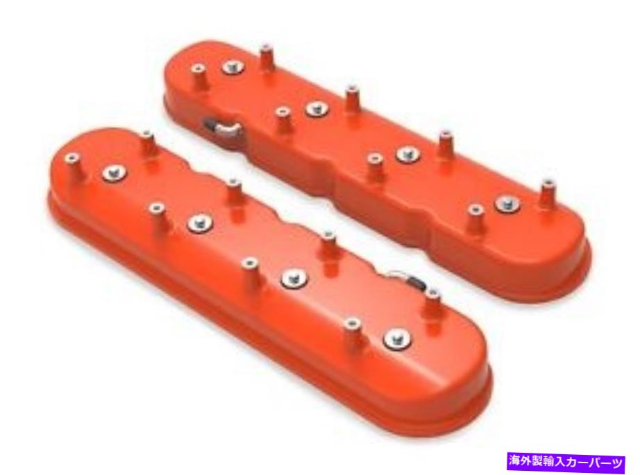 エンジンカバー Holley 241-99 Tall LS Valveカバードライサンプアプリケーション用 - ファクトリーオレンジ Holley 241-99 Tall LS Valve Covers for Dry Sump Applications - Factory Orange【並行輸入品】