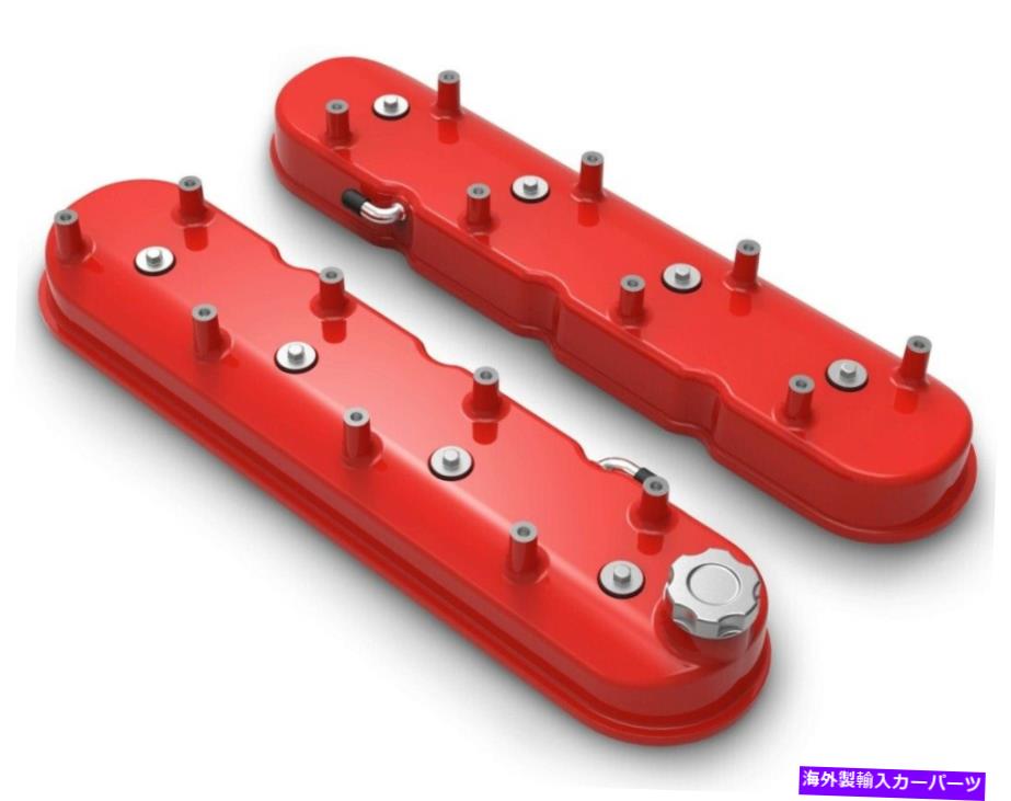 エンジンカバー ホリー241-113アルミニウムグロスレッドトールLSシボレーバルブカバーLS1 LS2 LS3 LS6 Holley 241-113 Aluminum Gloss Red Tall LS Chevy Valve Covers LS1 LS2 LS3 LS6【並行輸入品】