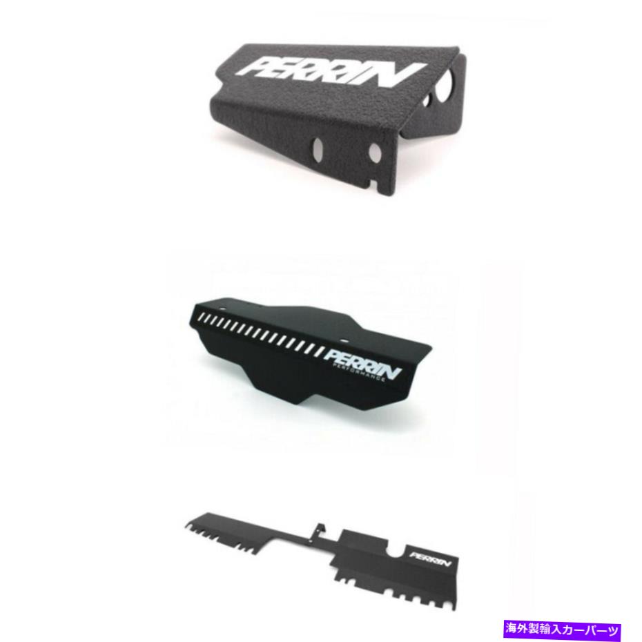 エンジンカバー 2015年以上のスバルSTI用のペリンブラックエンジンカバードレスアップキット Perrin Black Engine Cover Dress Up Kit for 2015+ Subaru STI【並行輸入品】