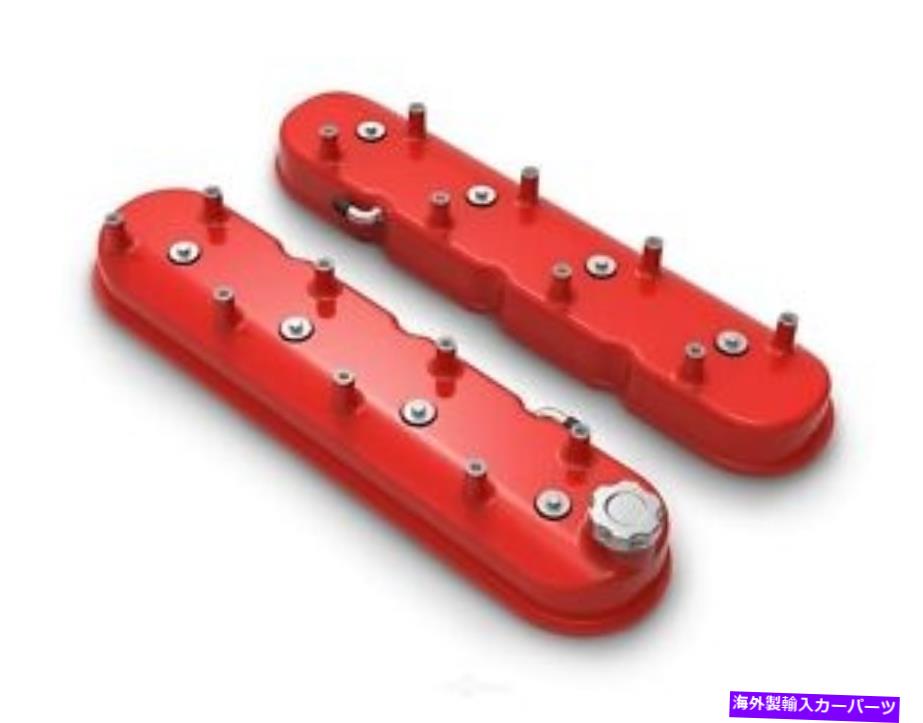 エンジンカバー ホリーアルミニウムLSバルブカバーホリー241-113グロスレッド Holley Aluminum LS Valve Cover Holley 241-113 Gloss Red【並行輸入品】