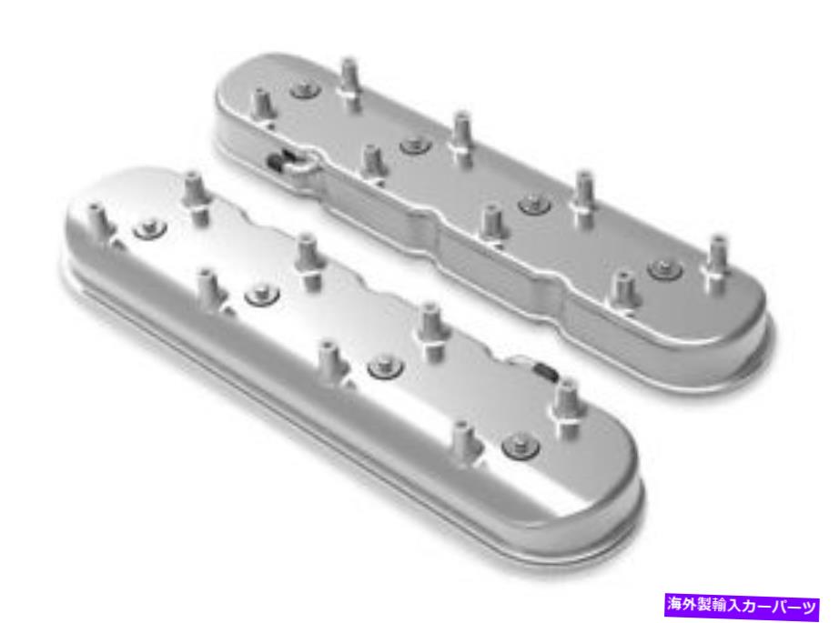 エンジンカバー Holley 241-96背の高いLSバルブカバードライサンプアプリケーション - 磨き Holley 241-96 Tall LS Valve Covers for Dry Sump Applications - Polished【並行輸入品】