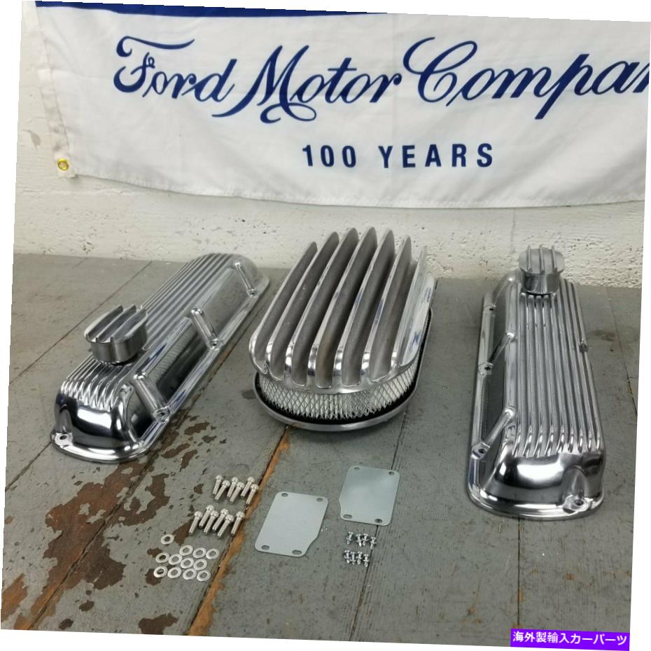 エンジンカバー Ford SBF 15ディープフィン付きACバルブカバーエンジンドレスアップキットブレスダー302 351W Ford SBF 15 Deep Finned AC Valve Covers Engine Dress Up Kit Breathers 302 351W【並行輸入品】｜Us Custom Parts Shop USDM