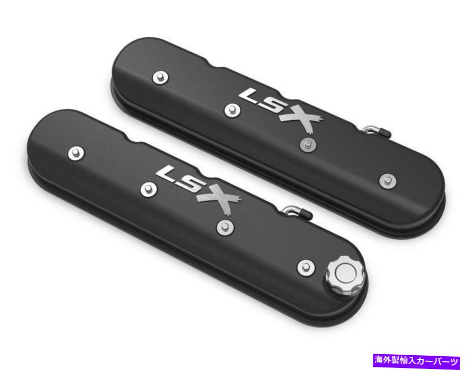 エンジンカバー Holley 241-407 GM LSXロゴバルブカバーエンジンバルブカバーセット241-4 Holley 241-407 GM TALL LS WITH LSX LOGO VALVE COVER Engine Valve Cover Set 241-4【並行輸入品】
