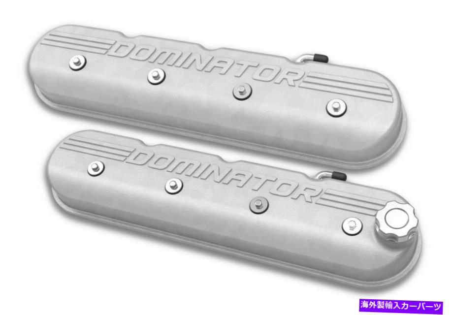 エンジンカバー ホリートールバルブカバーLSドミネーターロゴビレットアルミニウムナチュラルキャスト仕上げ Holley Tall Valve Covers LS Dominator Logo Billet Aluminum Natural Cast Finish【並行輸入品】｜Us Custom Parts Shop USDM