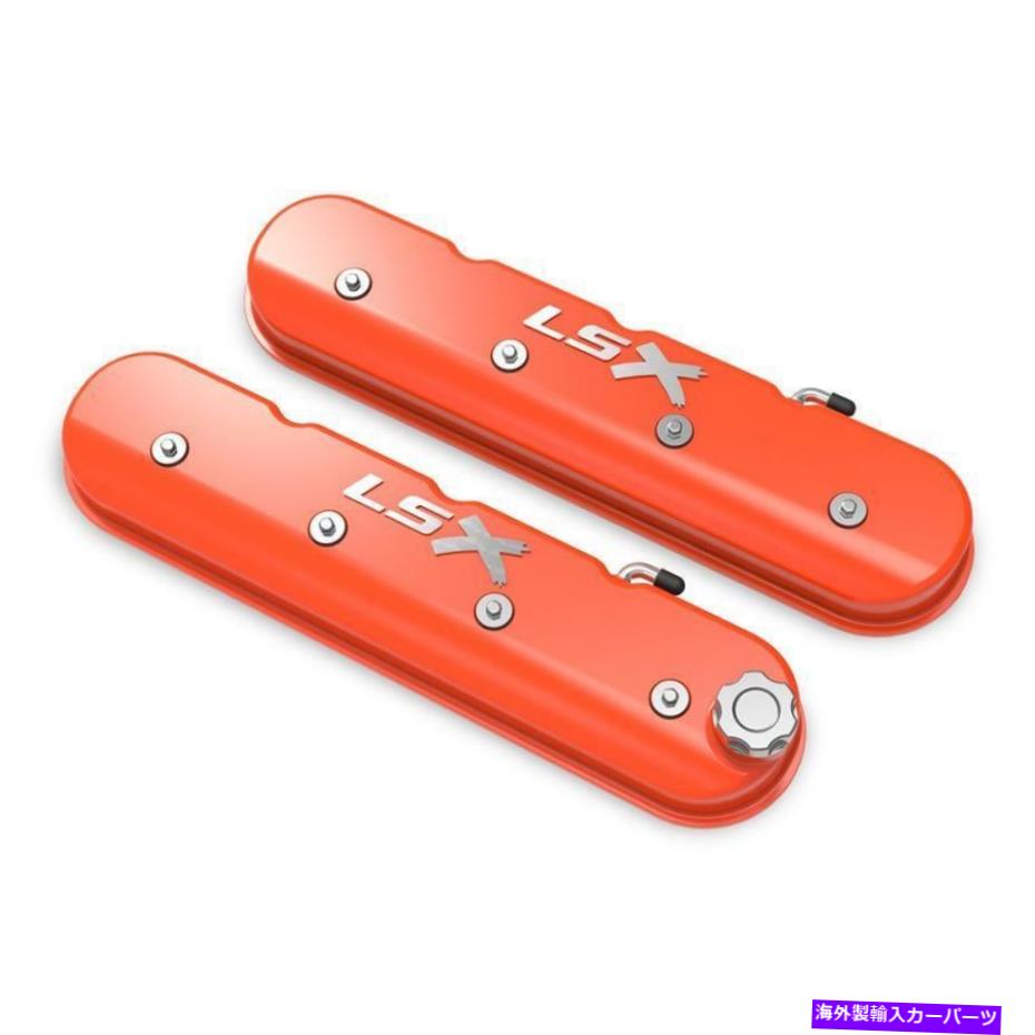 エンジンカバー ホリーエンジンバルブカバーセット241-408;オレンジ Holley Engine Valve Cover Set 241-408; Orange【並行輸入品】|Us Custom Parts Shop USDM