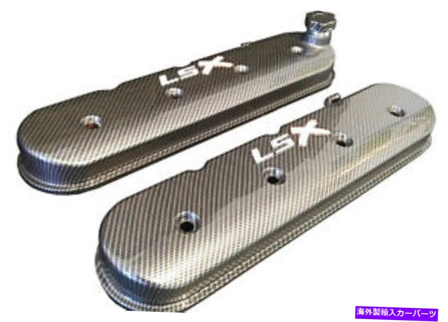 エンジンカバー LSXバルブはカーボンファイバーハイドロディップホリー241-405白いLSXをカバーしています LSX Valve Covers Carbon Fiber Hydro Dipped Holley 241-405 White LSX【並行輸入品】