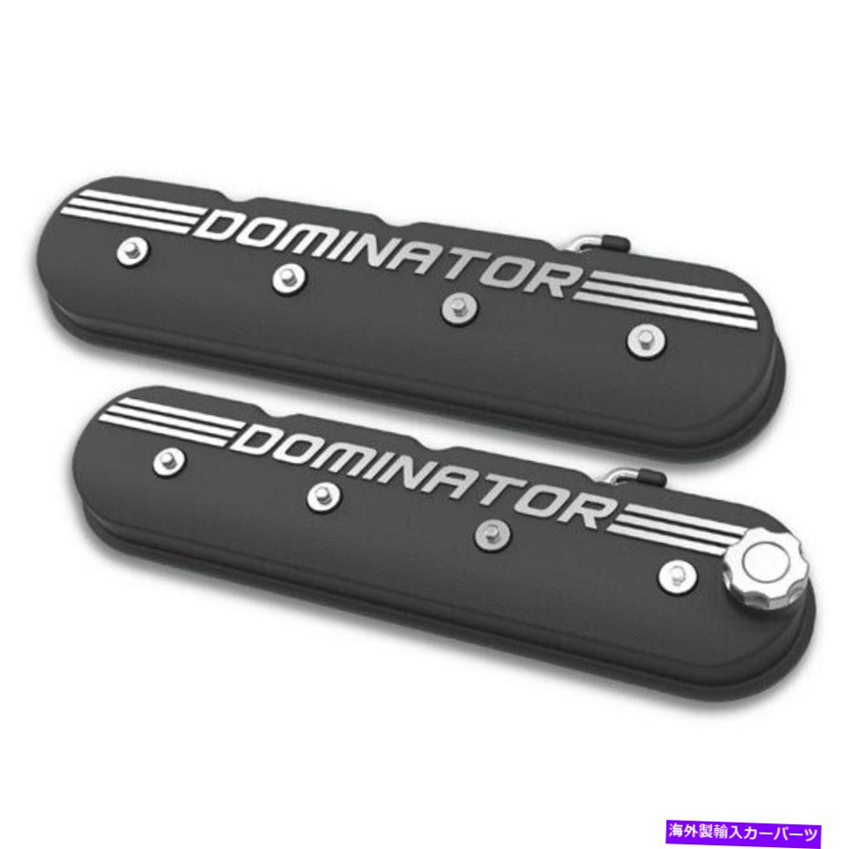 エンジンカバー ホリー241-120 LSアルミバルブカバー、サテンブラックフィニッシュ Holley 241-120 LS Aluminum Valve Covers, Satin Black Finish【並行輸入品】