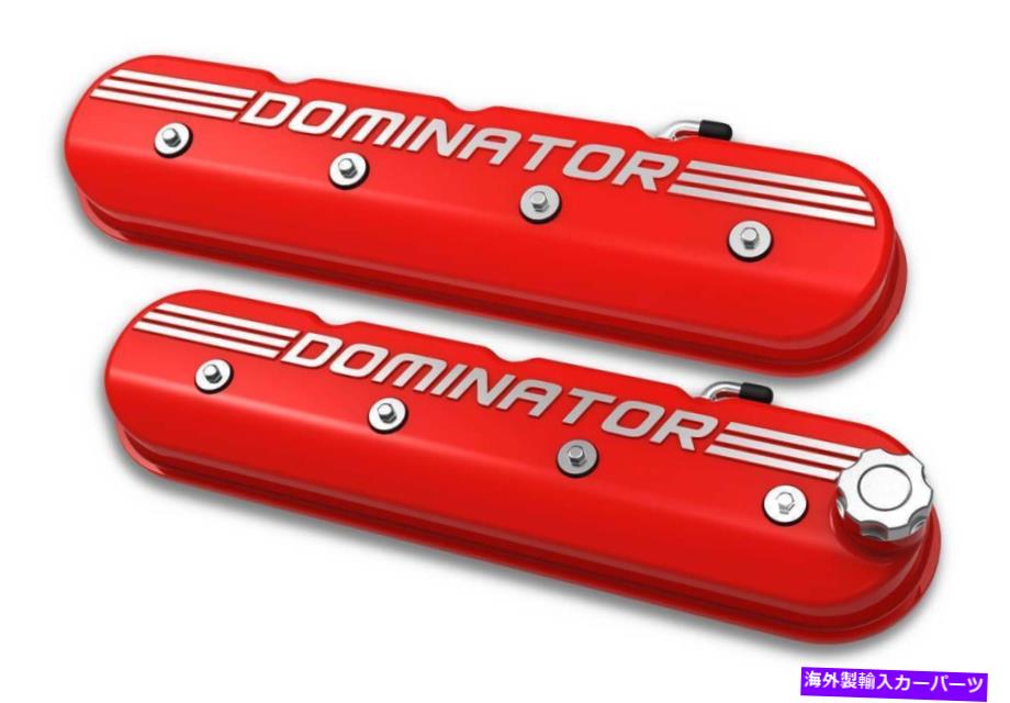 エンジンカバー 背の高いLSドミネーターバルブカバー-Gloss Red Machined Finish -241-121 Tall LS Dominator Valve Covers - Gloss Red Machined Finish - 241-121【並行輸入品】