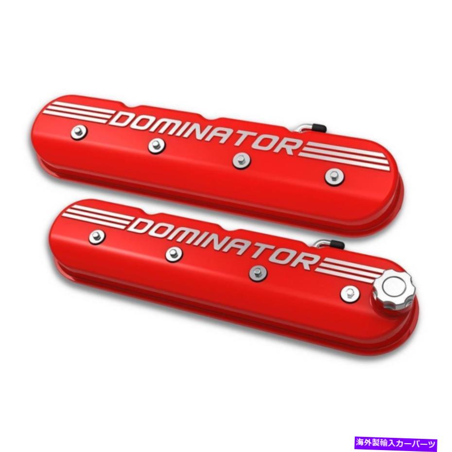 エンジンカバー Holley 241-121アルミニウム背の高いLSバルブカバー、光沢のある赤い仕上げ Holley 241-121 Aluminum Tall LS Valve Covers, Gloss Red Finish【並行輸入品】