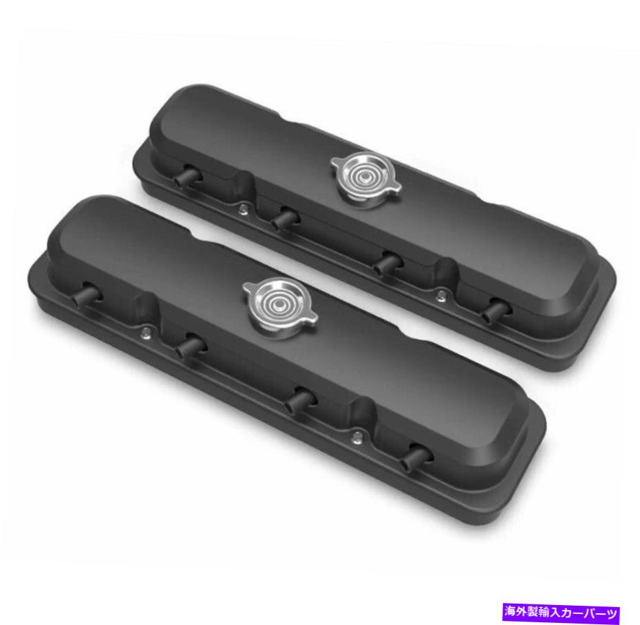 エンジンカバー ホリー241-192 2-PC LSポンティアックスタイルのバルブカバー - ブラックフィニッシュ Holley 241-192 2-Pc LS Pontiac Style Valve Covers - Black Finish【並行輸入品】