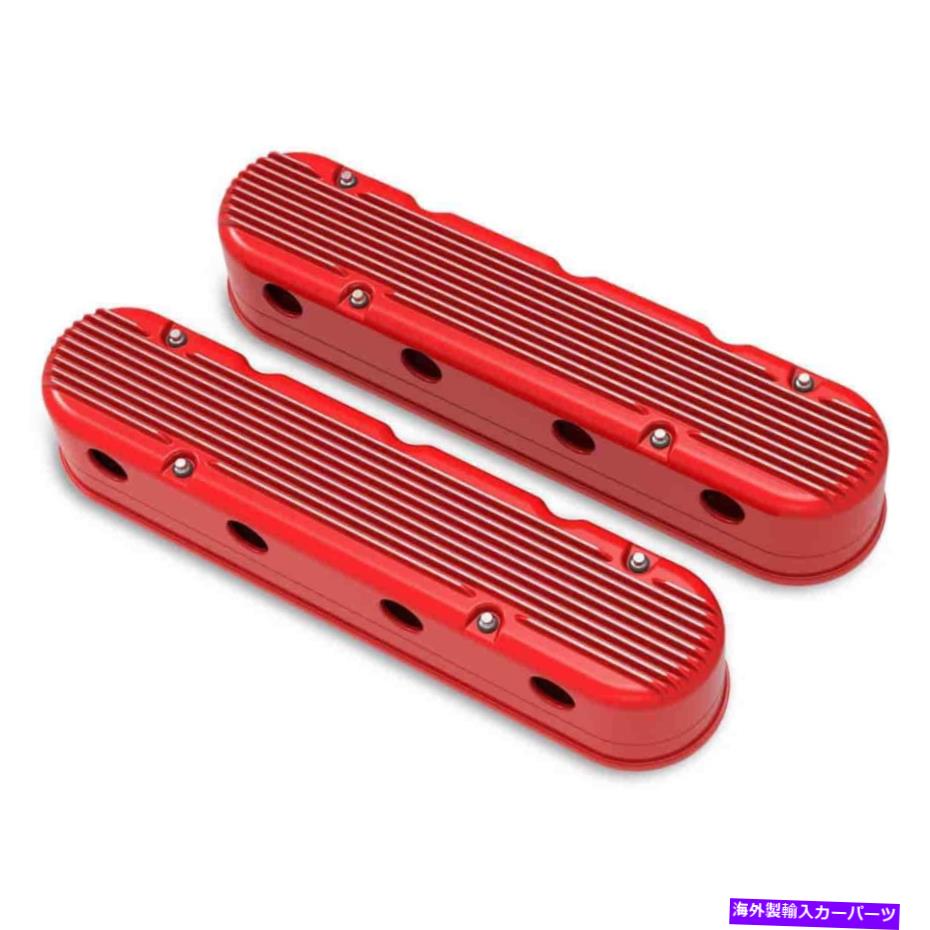 エンジンカバー Holley 241-184ビンテージシリーズフィン付きバルブカバーGM LSエンジン2ピースHiddenC Holley 241-184 Vintage Series Finned Valve Covers GM LS Engines 2-Piece Hidden C【並行輸入品】