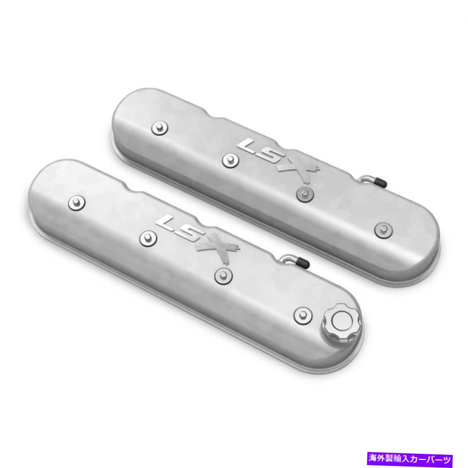 エンジンカバー ホリー241-405背の高いLSバルブカバー、LSXロゴ、ナチュラル仕上げ Holley 241-405 Tall LS Valve Cover, LSX Logo, Natural Finish【並行輸入品】