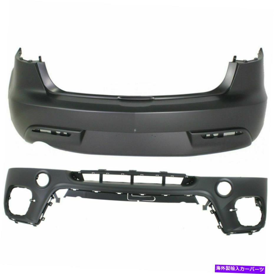 エンジンカバー 2つのフロントとリアプライミングバンパーカバーのセット2010 Mazda 3 2.0Lエンジン Set of 2 Front and Rear Primed Bumper Cover Fits 2010 Mazda 3 2.0L Engine【並行輸入品】