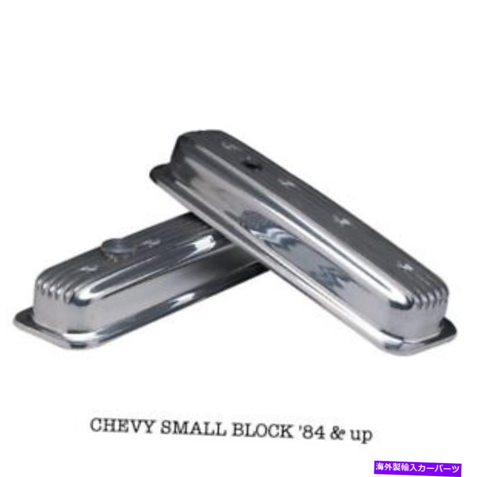 エンジンカバー ムーニーのフィン付きアルミバルブカバー1984+シボレースモールブロックエンジンMP659 Mooneyes Finned Aluminum Valve Covers 1984+ Chevrolet Small Block Engine MP659【並行輸入品】