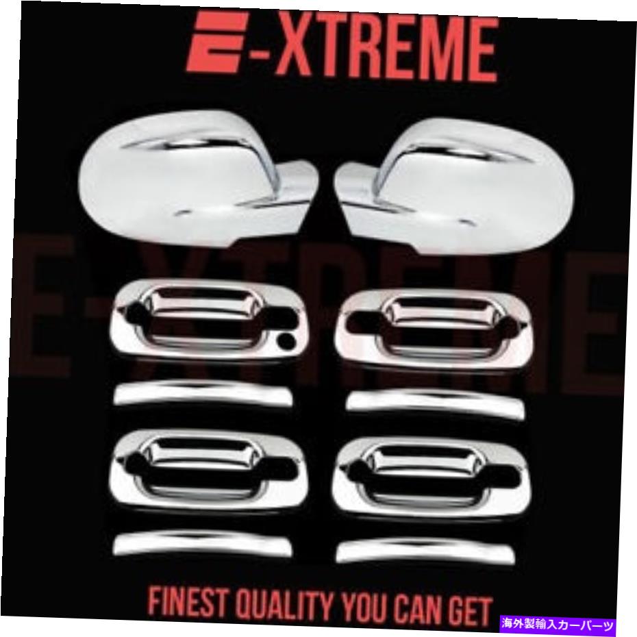 クロームカバー Chevy 00-06 Silverado1500/2500/3500 4DRハンドル+2PCフルミラークロムカバー FOR CHEVY 00-06 SILVERADO1500/2500/3500 4DR HANDLE+2PC FULL MIRROR CHROME COVERS【並行輸入品】