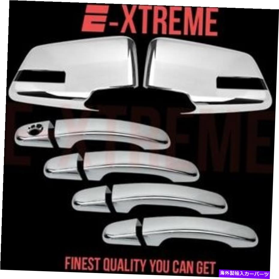 クロームカバー GMC Acadia 2010 11 12 13 14 15クロムミラー付きのクロムミラー4ドアハンドルカバー For GMC Acadia 2010 11 12 13 14 15 Chrome Mirror w/ light 4 Door handle Cover【並行輸入品】
