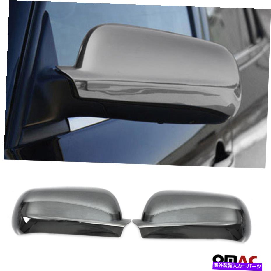 クロームカバー 座席イビサ1999-2002ダーククロムサイドミラーカバーキャップ2 PCS Fits Seat Ibiza 1999-2002 Dark Chrome Side Mirror Cover Cap 2 Pcs【並行輸入品】