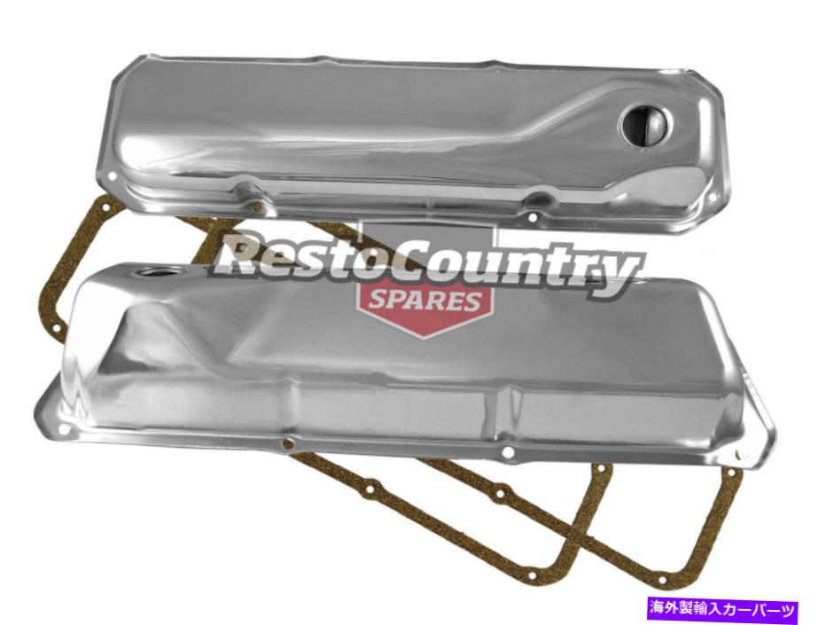 クロームカバー Ford V8 Chrome Rockerカバー +ガスケットセットペア標準高さ302 351クリーブラン Ford V8 Chrome Rocker Covers + Gaskets Set Pair Standard Height 302 351 Clevelan【並行輸入品】