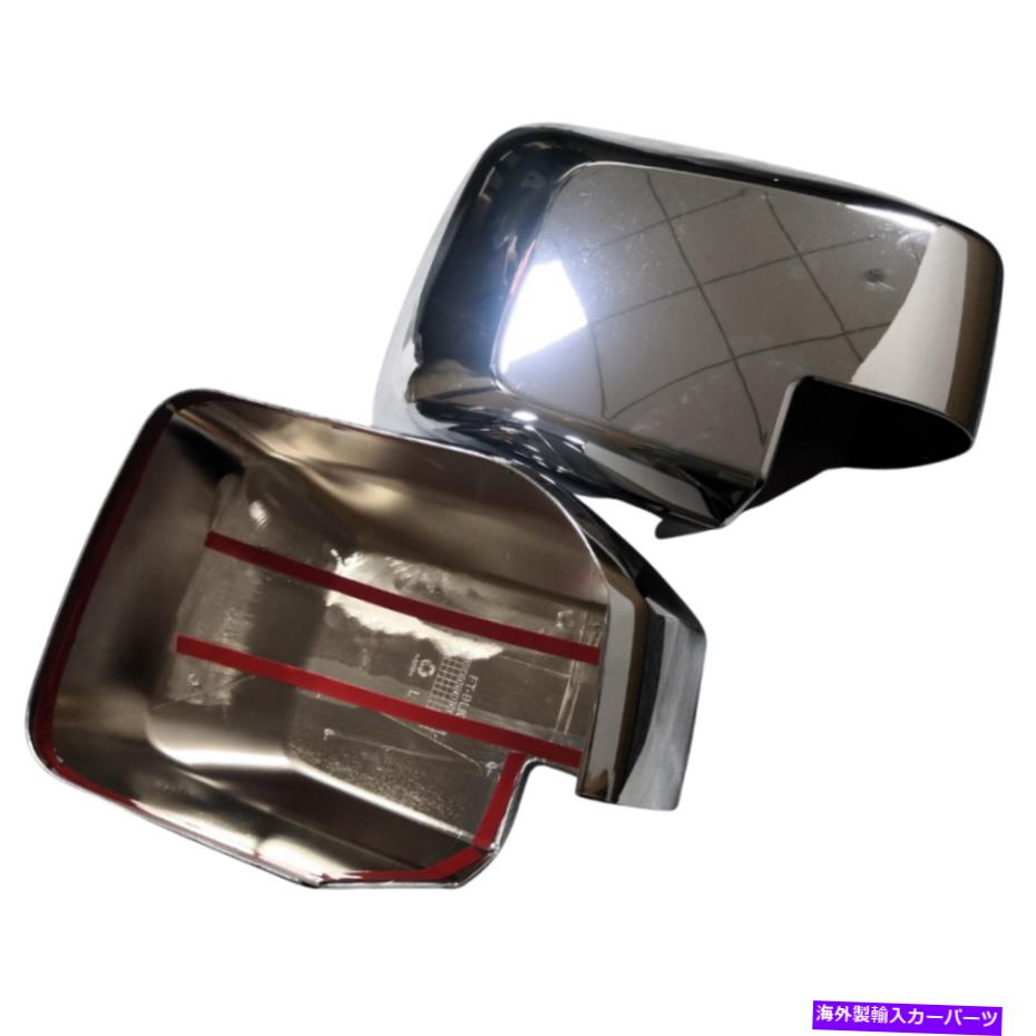 クロームカバー フォードブロンコ2021-2023のクロムエクステリアサイドリアビューミラービューベゼル Chrome Exterior Side Rear View Mirror Cover Bezels For Ford Bronco 2021-2023【並行輸入品】