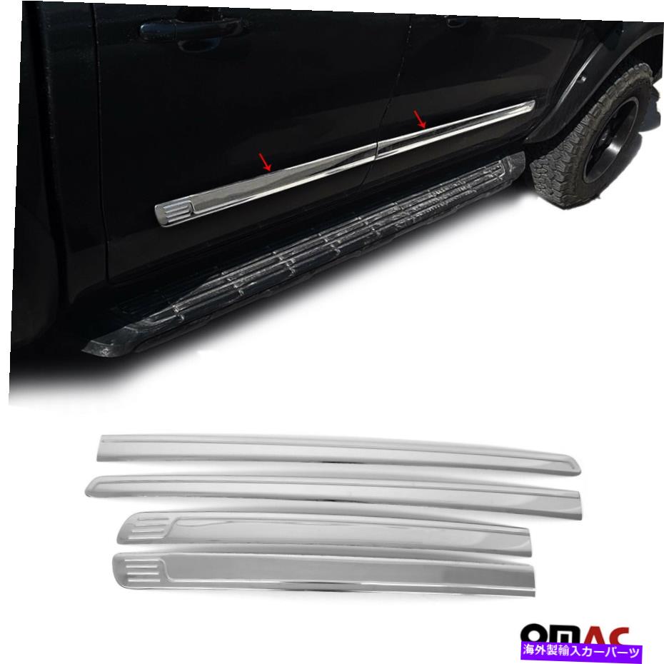 クロームカバー Chrome Side Door Streamer Trim Cover S.Steel 4 PCS FORD Ranger 2019-2022 Chrome Side Door Streamer Trim Cover S.Steel 4 Pcs for Ford Ranger 2019-2022【並行輸入品】