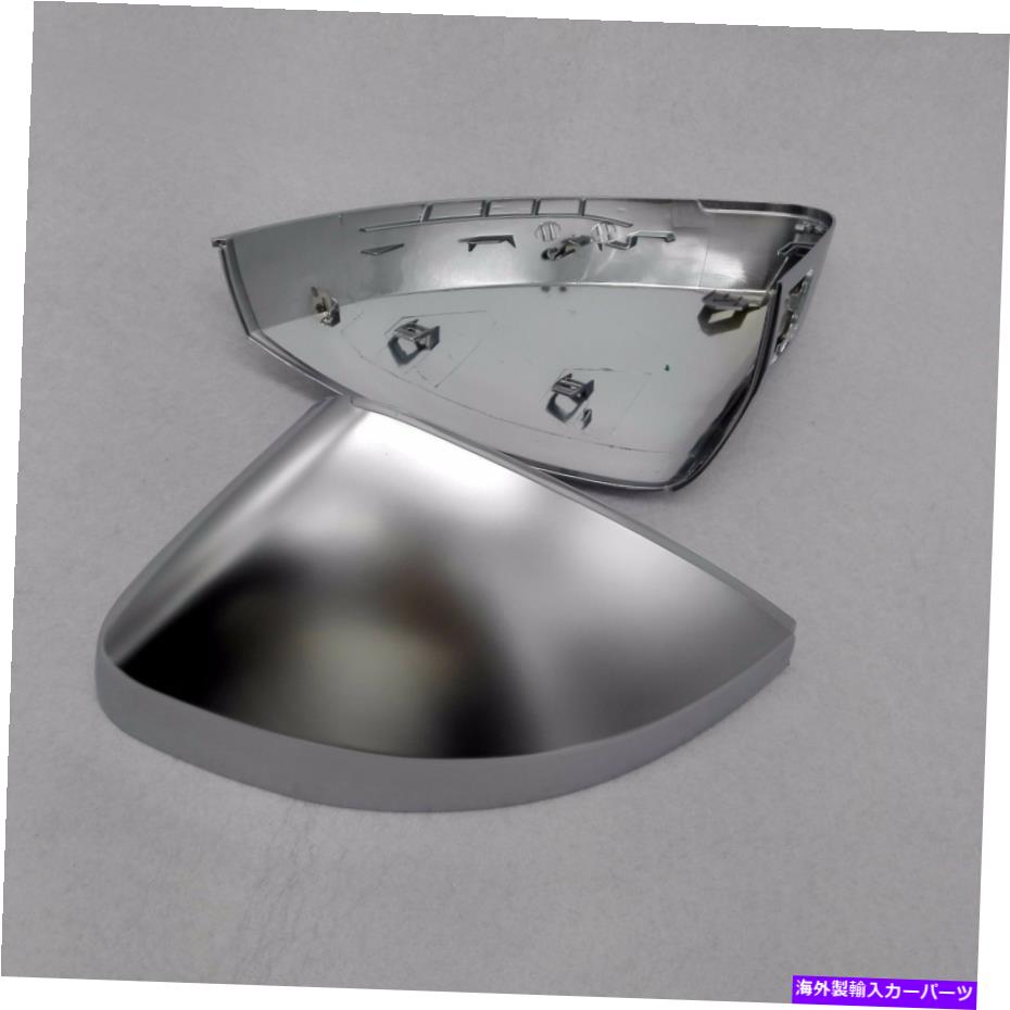 クロームカバー アウディA3 S3 RS3 8Vミラーカバーキャップサイドアシスト付きクロムマットシルバー用 for Audi A3 S3 RS3 8V mirror cover cap chromed matte silver With side assist【並行輸入品】