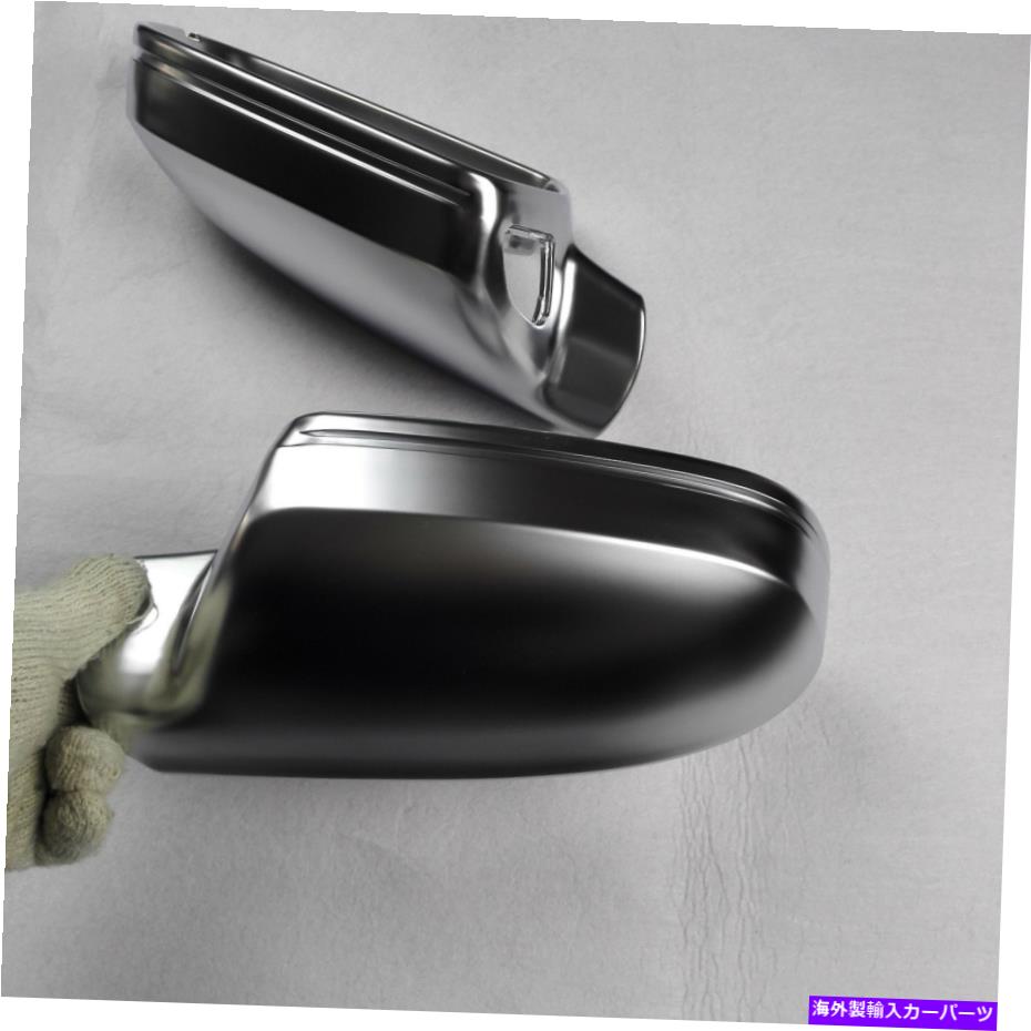 クロームカバー EU Audi A4 S4 RS4 B8.5ミラーカバーキャップALUマットシルバーのサイドアシスト用 for EU Audi A4 S4 RS4 B8 B8.5 mirror cover cap alu matte Silver With side assist【並行輸入品】