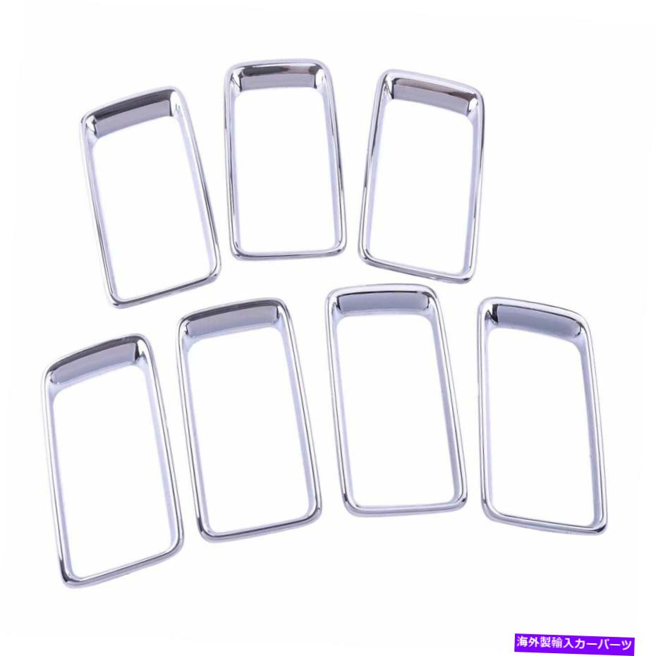クロームカバー 7クロムフロントグリルインサートトリムリングカバージープグランドチェロキー2014-16に適しています 7 Chrome Front Grille Insert Trim Ring Cover fit for Jeep Grand Cherokee 2014-16【並行輸入品】