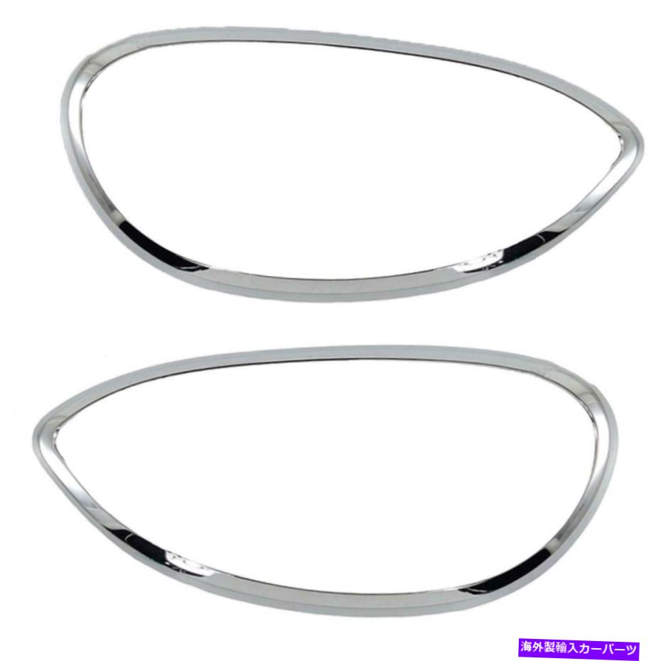クロームカバー 日産マイクラ3月K13 2014-2018ルノーパルスヘッドランプカバークロムトリム For Nissan Micra March K13 2014-2018 Renault Pulse Head Lamp Cover Chrome Trim【並行輸入品】