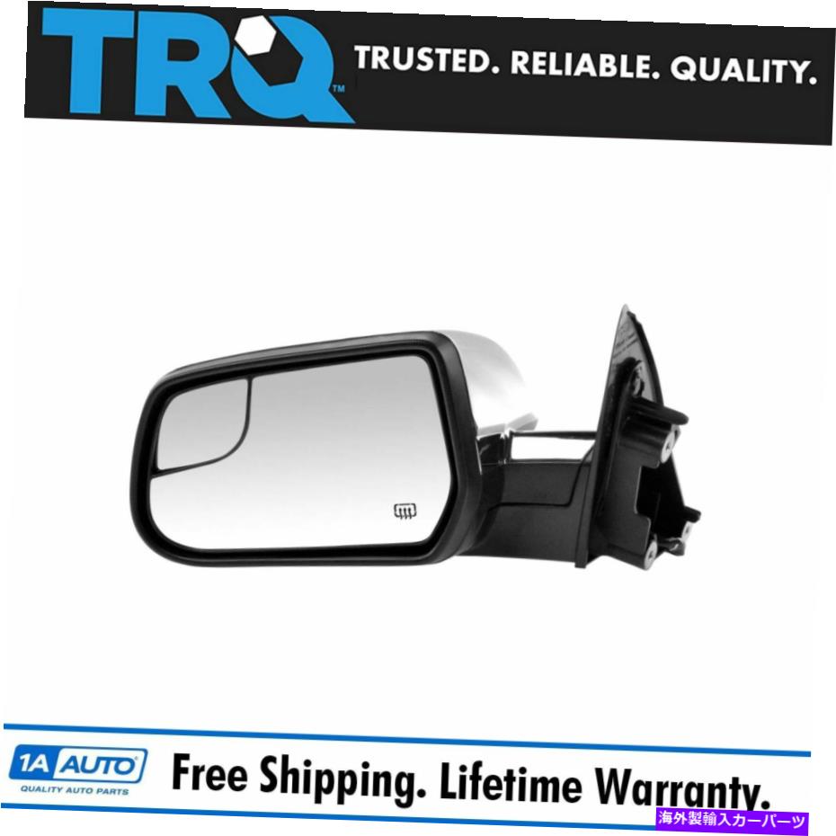 クロームカバー GM用のChromeキャップカバーLHミラー付きTRQ加熱パワーテクスチャブラック TRQ Heated Power Textured Black with Chrome Cap Cover LH Mirror for GM【並行輸入品】