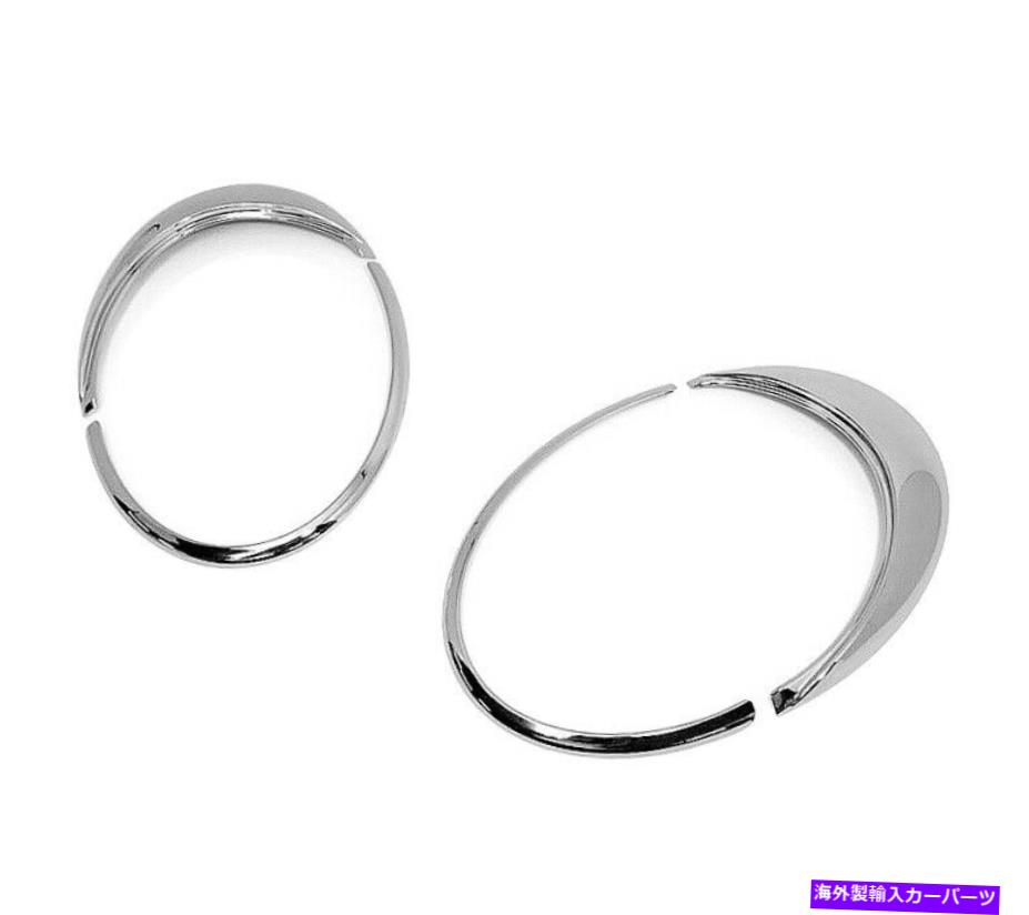 クロームカバー vwビートル用のクロムヘッドライトトリムベゼルカバーサラウンドリム Chrome Headlights Trim Bezel Cover Surround Rim For VW Beetle【並行輸入品】
