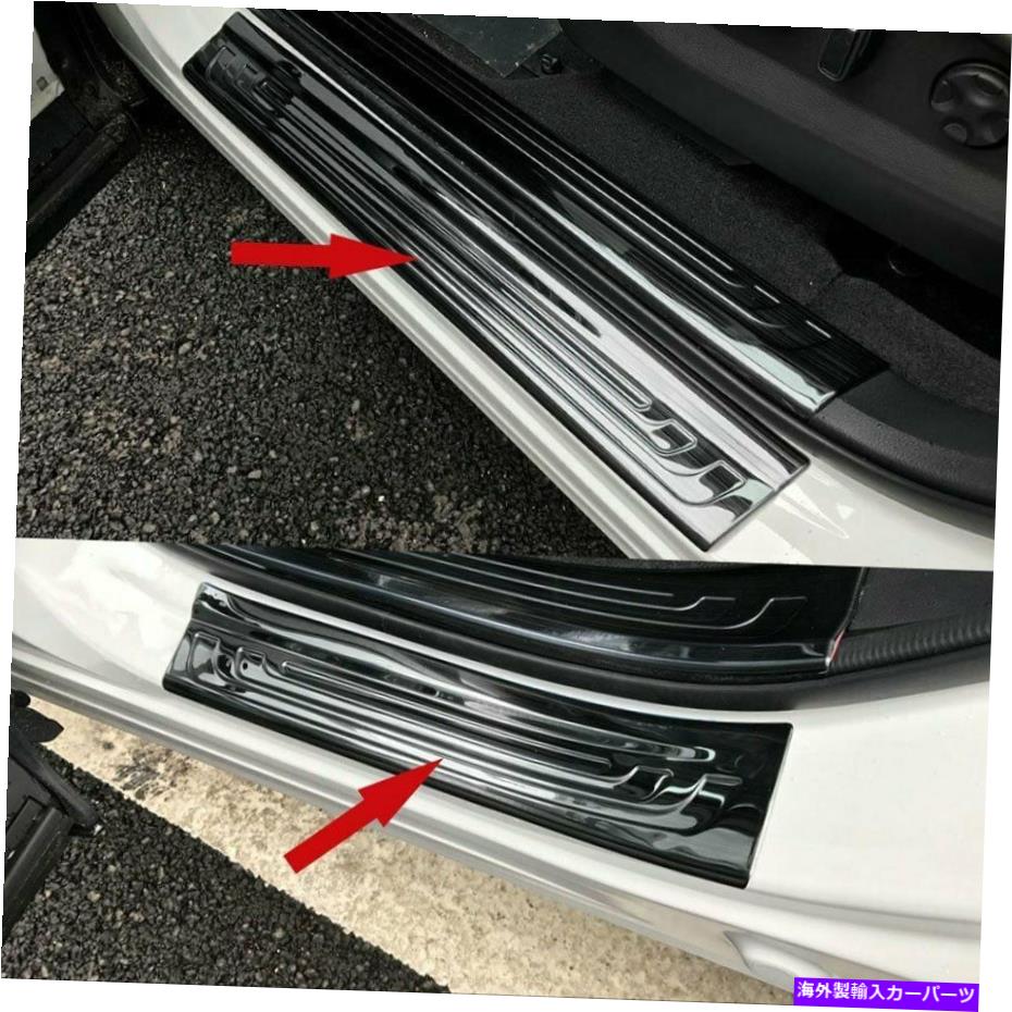 クロームカバー フィットホンダ新しいCRV CR-V 2017-2022ドアシルの外側のプレートカバートリムクロムBlk Fit Honda New CRV CR-V 2017-2022 Door Sill Outside Plate Cover Trim Chrome BLK【並行輸入品】 42,757円