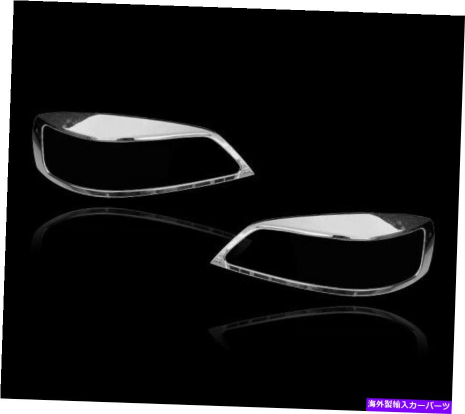 クロームカバー クロムヘッドライトトリムベゼルカバーサラウンドリムオペルヴォクホールアストラセダン Chrome Headlights Trim Bezel Cover Surround Rim For Opel Vauxhall Astra Sedan【並行輸入品】