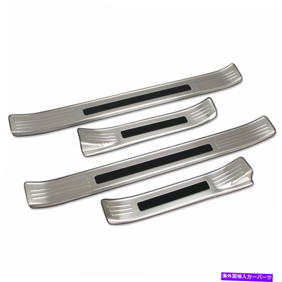 クロームカバー スバルの新しいxv/crosstrek 2018ドアシルの外側のプレートカバートリム For Subaru New XV/Crosstrek 2018 Door Sill Outside Plate Cover Trim【並行輸入品】