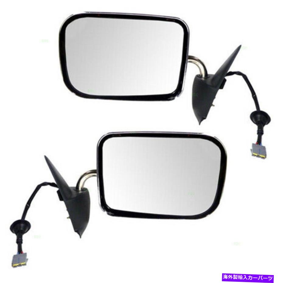 クロームカバー 新しいペアセットパワーサイドビューミラー94-97ダッジラムトラックのクロムカバー New Pair Set Power Side View Mirrors Chrome Covers for 94-97 Dodge Ram Truck【並行輸入品】