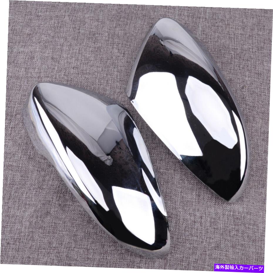クロームカバー ペアクロムドアサイドミラーカバーキャップVWパサートCCジェッタサイロッコにフィット Pair Chrome Door Side Mirror Cover Cap Trim Fit For VW Passat CC Jetta Scirocco【並行輸入品】