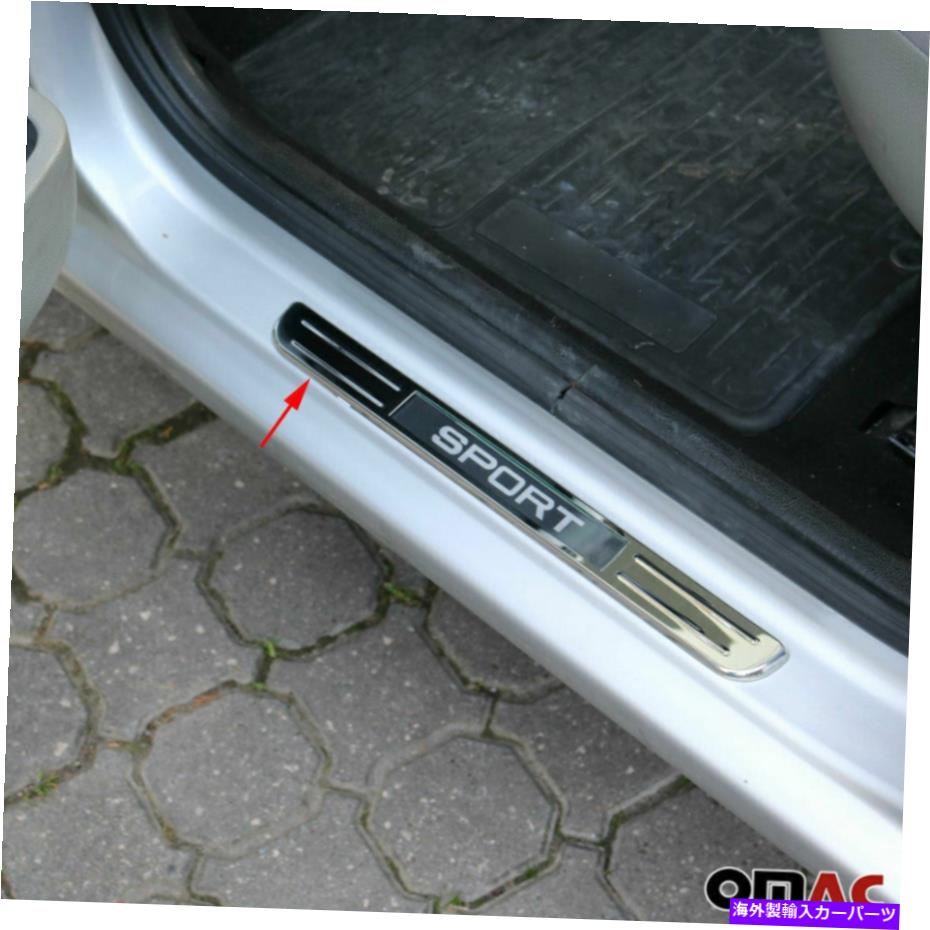 クロームカバー シボレーエクスプレス貨物クロムLEDスポーツドアシルカバープレートS.Steel 2 PCS For Chevrolet Express Cargo Chrome LED Sport Door Sill Cover Plate S.Steel 2 Pcs【並行輸入品】