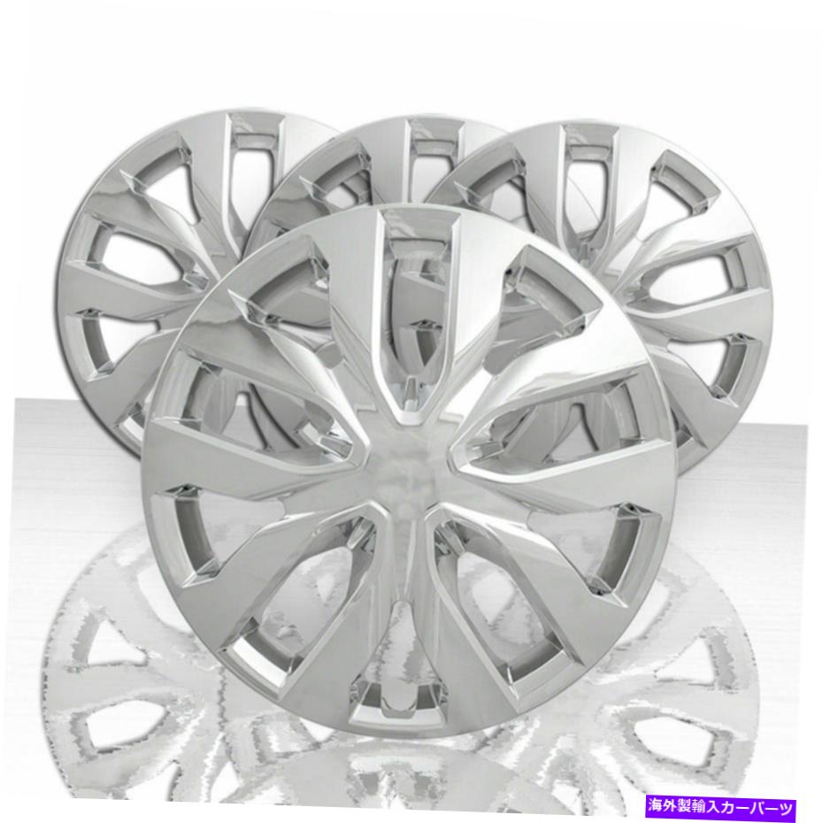 クロームカバー 2014年から2019年の日産RogueS -Chromeの4 17 '10のスポークホイールカバーのセット Set of 4 17' 10 Spoke Wheel Covers for 2014-2019 Nissan Rogue S - Chrome【並行輸入品】