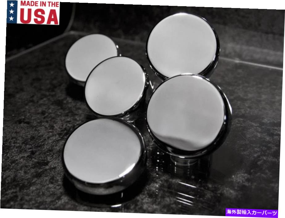 クロームカバー （SET/5）2014-2019のChrome Fluid Capカバーセット自動Chevy C7 Corvette (Set/5) Chrome Fluid Cap Cover Set For 2014-2019 Automatic Chevy C7 Corvette【並行輸入品】