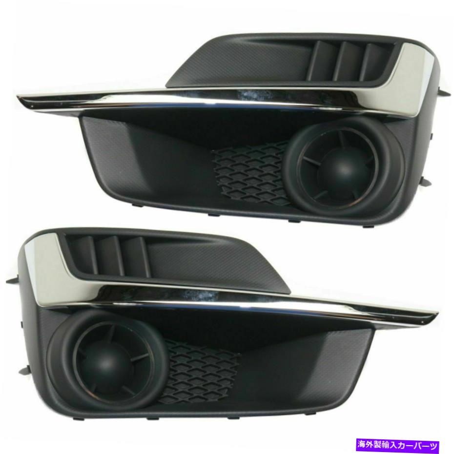 クロームカバー P.For Subaru Impreza 2015 2016フォグライトカバーw/o穴付き左と右 P.FOR SUBARU IMPREZA 2015 2016 FOG light COVER W/O HOLE W/CHROME LEFT & RIGHT【並行輸入品】