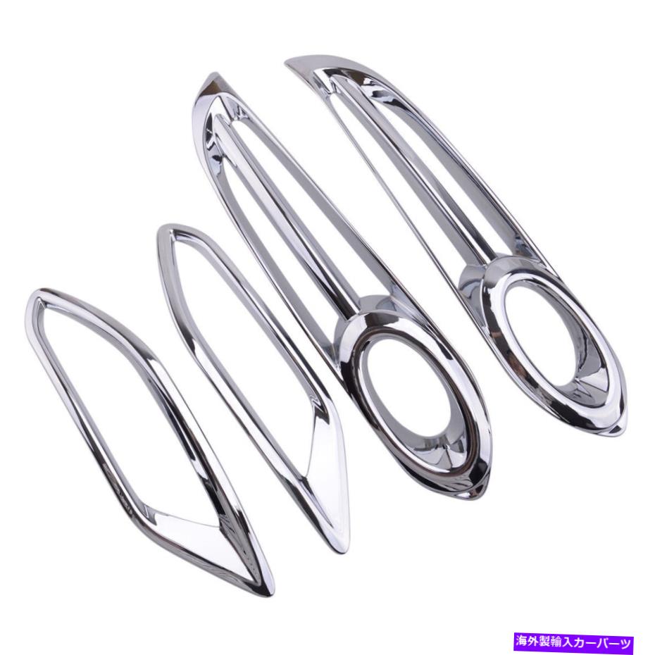 クロームカバー 4PCクロムフロント+リアフォグライトフレームカバートリムホンダHRV VEZEL 2016-19にフィット 4pc Chrome Front+Rear Fog Light Frame Cover Trim fit for Honda HRV VEZEL 2016-19【並行輸入品】
