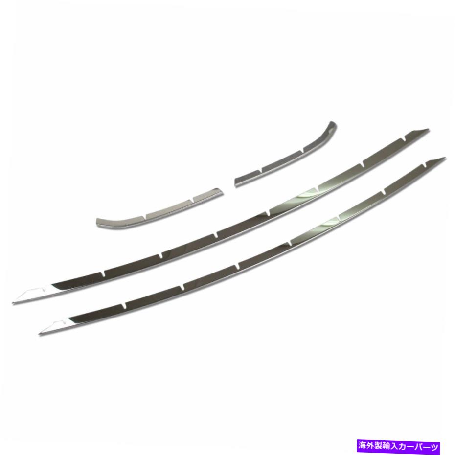 クロームカバー トヨタベンザ2021フロントグリルグリルアッパー+下部カバートリムステンレス鋼 Fit Toyota Venza 2021 Front Grill Grille Upper+Lower Cover Trim Stainless Steel【並行輸入品】
