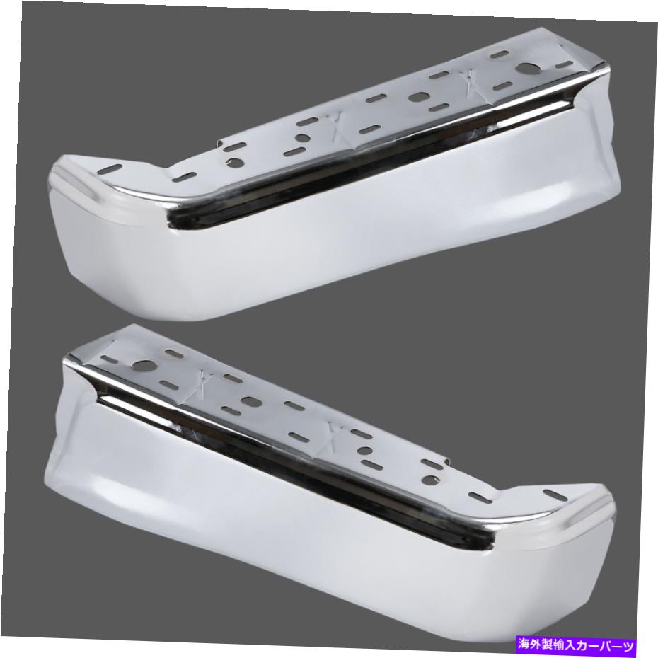 クロームカバー 2015-2020 Ford F150のクロム左右スチールリアバンパーエンドキャップ Chrome Left Right Steel Rear Bumper End Caps For 2015-2020 Ford F150【並行輸入品】