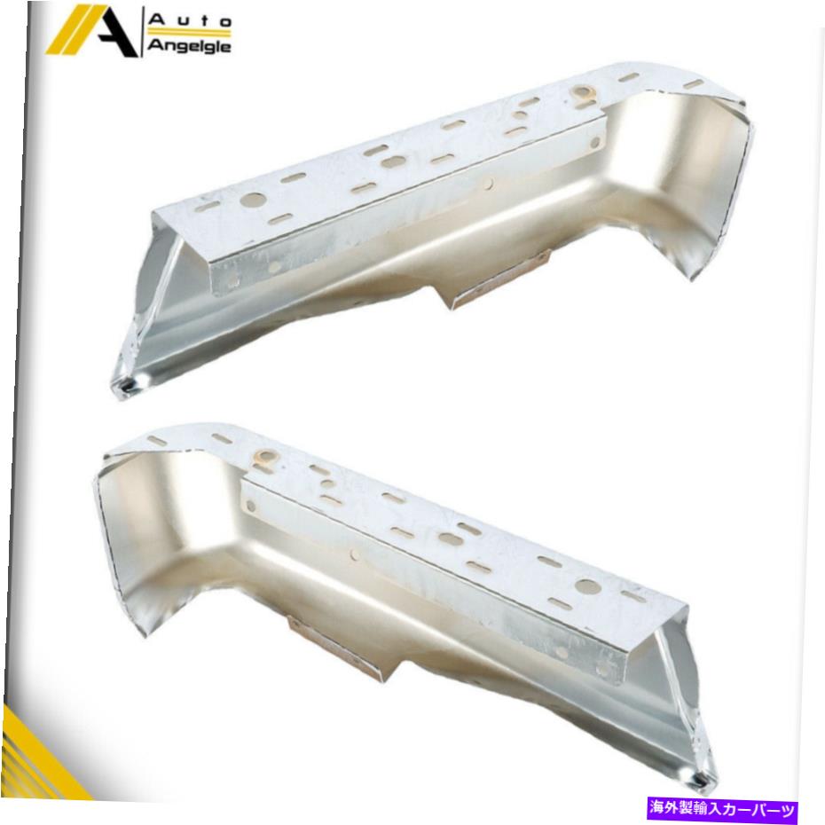 クロームカバー 2015-2019 2020 Ford F150 Chrome W/O Parkの左右のリアバンパーエンドキャップ Left and Right Rear Bumper End Caps For 2015-2019 2020 Ford F150 Chrome W/O Park【並行輸入品】
