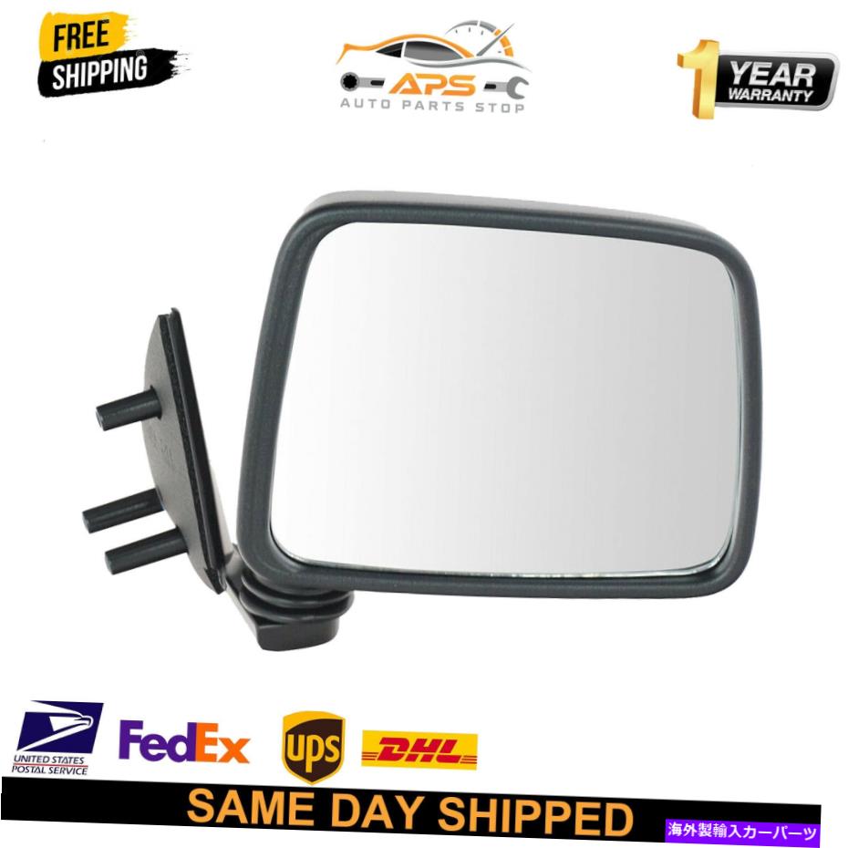 USミラー ブラックマニュアルサイドビューミラーパスファインダーD21トラックの右RH Black Manual Side View Mirror Passenger Right RH For Pathfinder D21 Truck【並行輸入品】